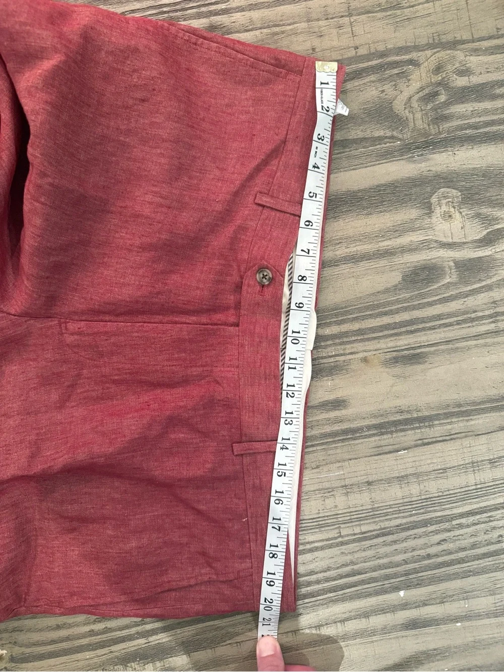 Brooks Brothers Classic Red Linen Flat Front Pants 40x30